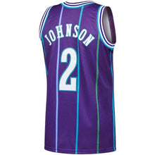 Load image into Gallery viewer, 2-Larry Johnson Charlotte Hornets Hardwood Classics Authentic Jersey - Purple