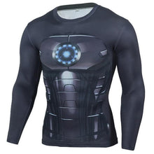 Load image into Gallery viewer, Long Sleeve Crossfit 3D Superman Punisher T Shirt