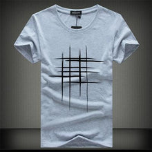 Load image into Gallery viewer, SWENEARO 2019 Simple creative design line cross Print cotton T Shirts