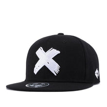 Load image into Gallery viewer, Snapback Cap 3D X Embroidery Mens Flat Brim Baseball Cap