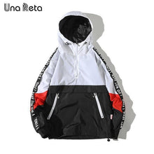 Load image into Gallery viewer, Una Reta Hooded Jackets Men 2019 New Patchwork Color