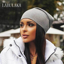 Load image into Gallery viewer, Slouch Warm Hat Festival Unisex Turban Cap Solid Color