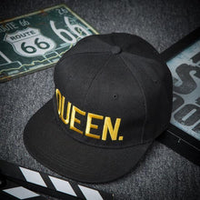 Load image into Gallery viewer, KING QUEEN Baseball Cap Snapback Black Couple Lover