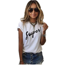 Load image into Gallery viewer, Soatrld Humor Tea Print T Shirt For Women