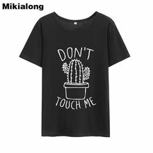Load image into Gallery viewer, DON'T TOUGH ME Cactus T shirt Women