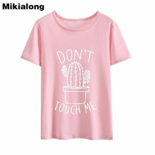 Load image into Gallery viewer, DON'T TOUGH ME Cactus T shirt Women