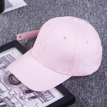 Load image into Gallery viewer, Cross Belt Baseball Cap Black Embroidery Letter Snapback Hat