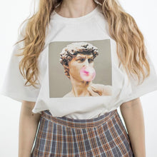 Load image into Gallery viewer, David Michelangelo Summer Short Sleeve Printed statue Bubble
