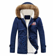 Load image into Gallery viewer, Parka Men Coats 2019 Winter Jacket Men Slim Thicken Fur Hooded