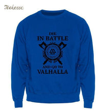 Load image into Gallery viewer, Odin Vikings Sweatshirt Men Die In Battle And Go To Valhalla Hoodie