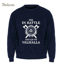 Load image into Gallery viewer, Odin Vikings Sweatshirt Men Die In Battle And Go To Valhalla Hoodie