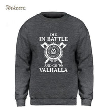 Load image into Gallery viewer, Odin Vikings Sweatshirt Men Die In Battle And Go To Valhalla Hoodie