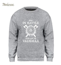Load image into Gallery viewer, Odin Vikings Sweatshirt Men Die In Battle And Go To Valhalla Hoodie