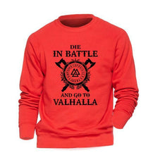 Load image into Gallery viewer, Odin Vikings Sweatshirt Men Die In Battle And Go To Valhalla Hoodie