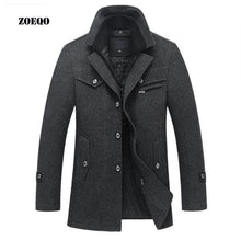 Load image into Gallery viewer, New Winter Wool Coat Slim Fit Jackets