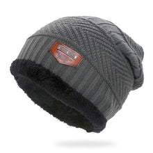 Load image into Gallery viewer, Gray Double-Layer Acrylic Velvet Beanie Hat Winter Warm