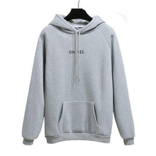Load image into Gallery viewer, Oh Yes Letter Harajuku Casual Coat Two Layers Hat