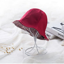 Load image into Gallery viewer, Summer girl cap double-sided sun Hat wild students solid color