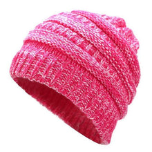 Load image into Gallery viewer, Ponytail Beanie Hat Women Winter Cap Soft Knit Crochet Hats