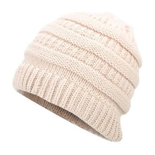 Load image into Gallery viewer, Ponytail Beanie Hat Women Winter Cap Soft Knit Crochet Hats