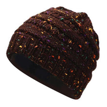 Load image into Gallery viewer, Ponytail Beanie Hat Women Winter Cap Soft Knit Crochet Hats
