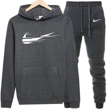 Load image into Gallery viewer, Fleece Hooded Pullover Fashion Brand Hoodies Sweatshirts+Sweatpants Suits