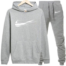 Load image into Gallery viewer, Fleece Hooded Pullover Fashion Brand Hoodies Sweatshirts+Sweatpants Suits