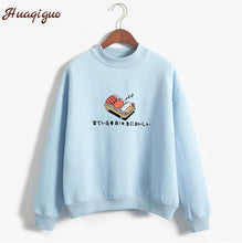 Load image into Gallery viewer, Women Hoodies 2019 Autumn Winter Sweatshirts Cartoon Kawaii Sushi Japanese