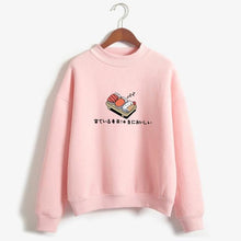 Load image into Gallery viewer, Women Hoodies 2019 Autumn Winter Sweatshirts Cartoon Kawaii Sushi Japanese