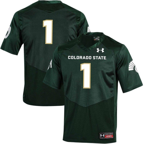 #1 Colorado State Rams Under Armour Football Jersey - Green