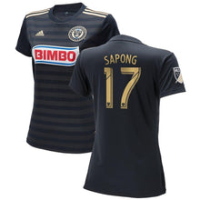 Load image into Gallery viewer, C.J. Sapong Philadelphia Union Women's 2018 Primary Player Jersey – Navy