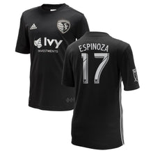Load image into Gallery viewer, Roger Espinoza Sporting Kansas City 2018 Secondary Player Jersey – Black