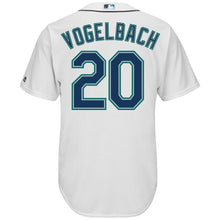 Load image into Gallery viewer, Dan Vogelbach Seattle Mariners Majestic Home Cool Base Replica Player Jersey - White