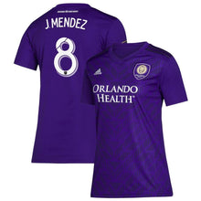 Load image into Gallery viewer, Jhegson Sebastián Méndez Orlando City SC Women's 2019 Bring The Noise Player Jersey – Purple