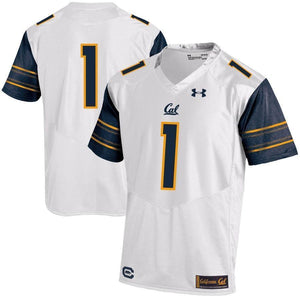 #1 Cal Bears Under Armour 2018 Premier Football Jersey - White
