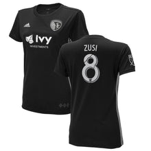 Load image into Gallery viewer, Graham Zusi Sporting Kansas City Women's 2018 Secondary Player Jersey – Black