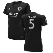 Load image into Gallery viewer, Matt Besler Sporting Kansas City Women's 2018 Secondary Player Jersey – Black