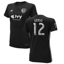 Load image into Gallery viewer, Gerso Fernandes Sporting Kansas City Women's 2018 Secondary Player Jersey – Black
