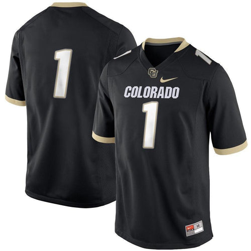 #1 Colorado Buffaloes Football Game Jersey – Black